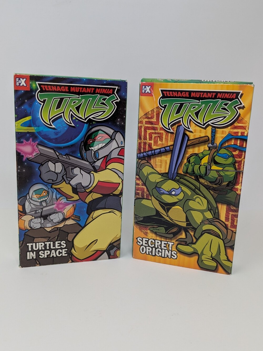 Teenage Mutant Ninja Turtles VHS Secret Origins & Turtles In Space TMNT